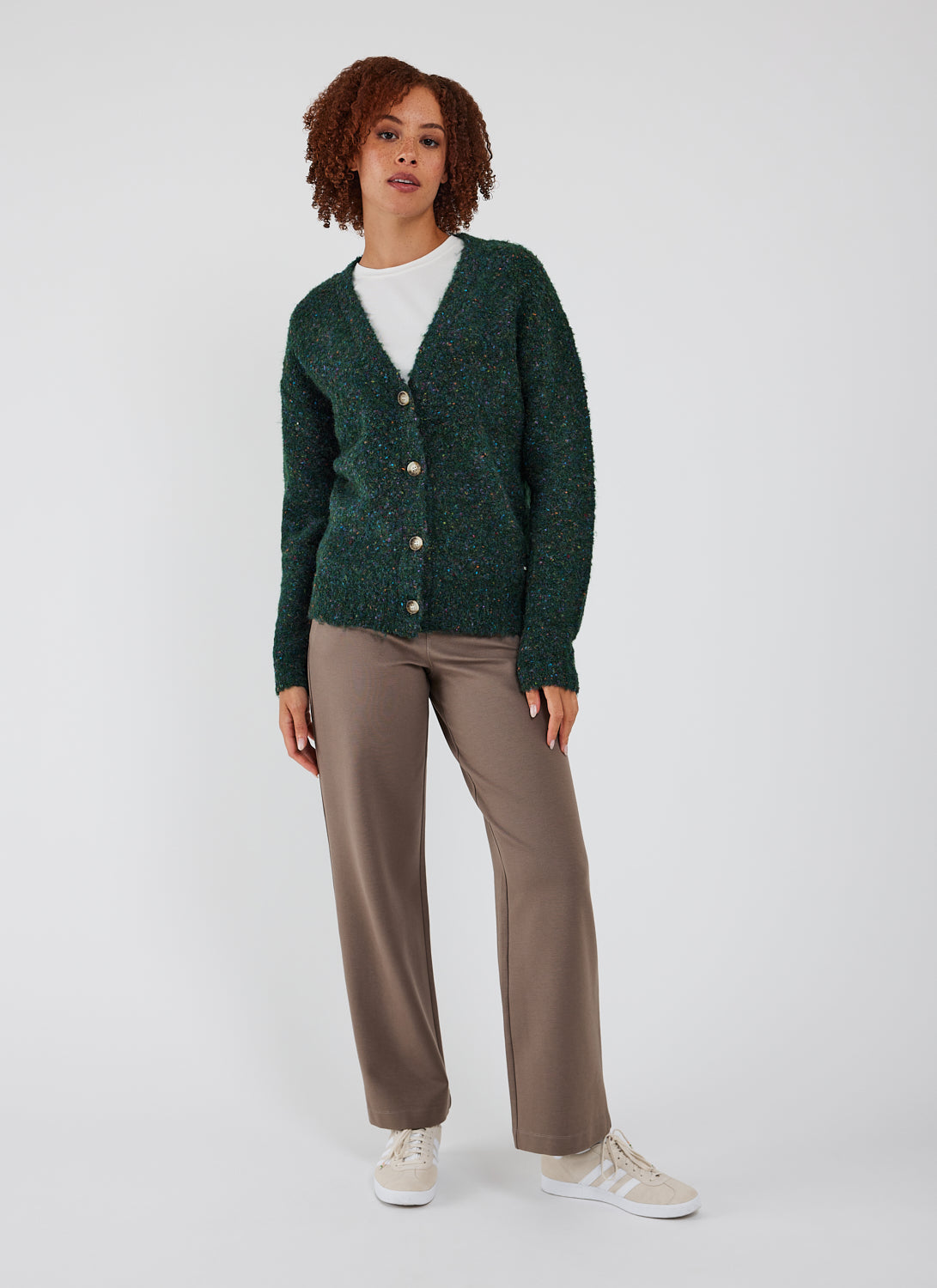 Cardigan Moucheté Boutonné