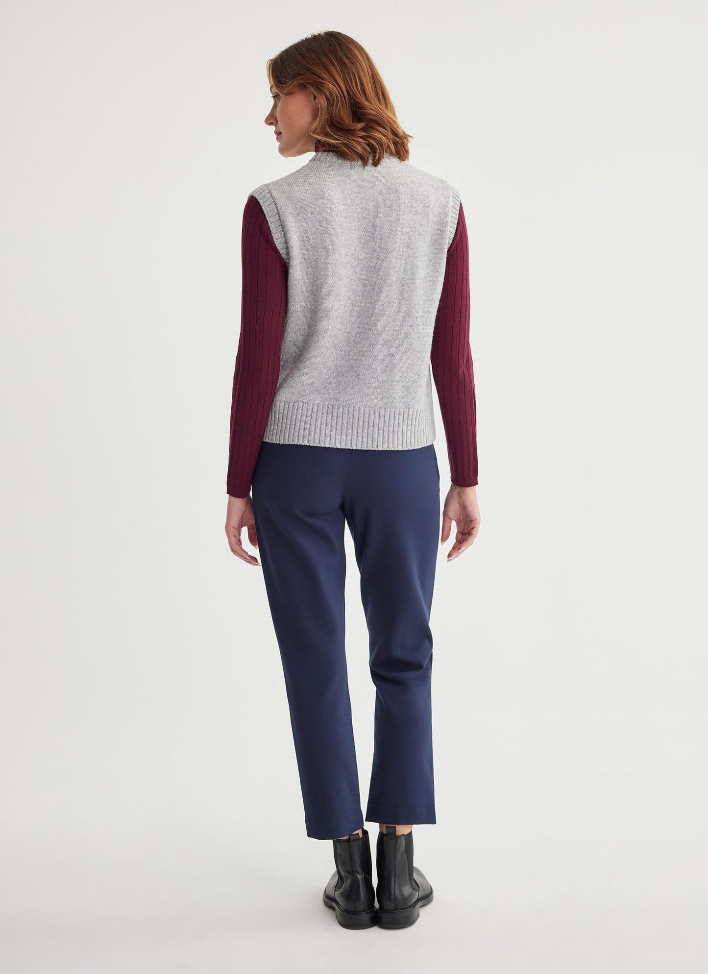 Pull en Laine Mérinos à Motif Géométrique