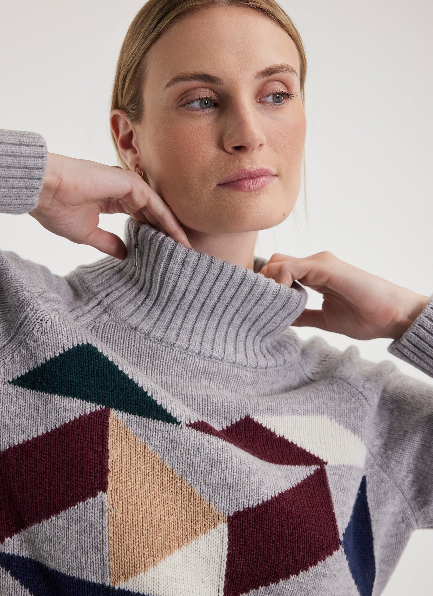 Pull Géométrique en Laine Mérinos