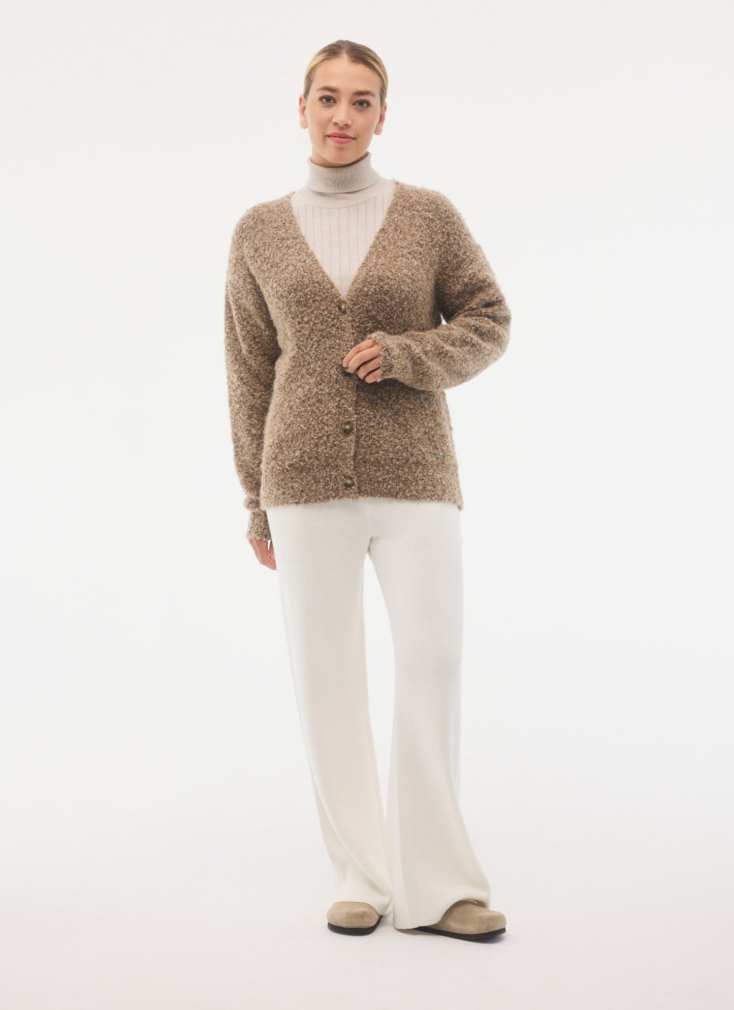 Cardigan Moucheté Boutonné