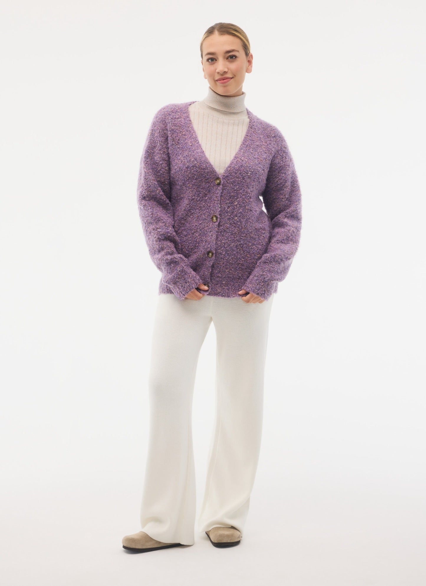 Cardigan Moucheté Boutonné