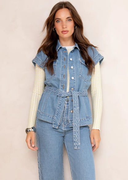 Gilet Femme En Jean | Sans Manches | Casual Et Stylé | Parfait Pour Un Look Décontracté