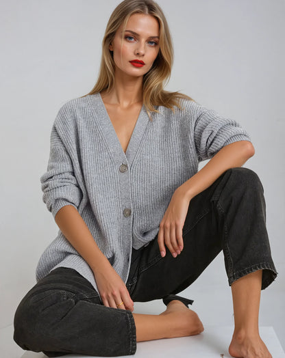 Cardigan Femme | Maille Douce Oversize | Parfait pour Automne, Cocooning ou Tenue Casual Chic