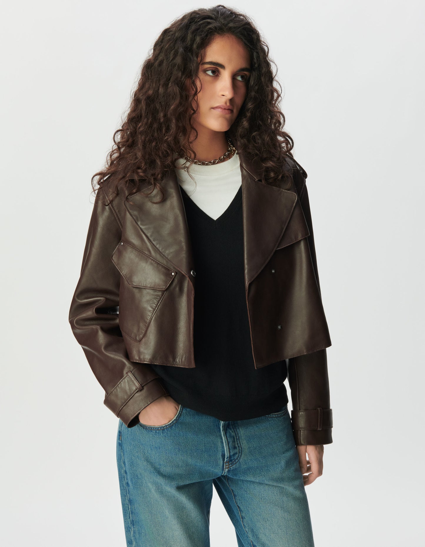 Veste Courte Effet Cuir