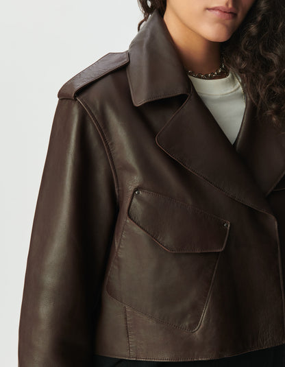 Veste Courte Effet Cuir