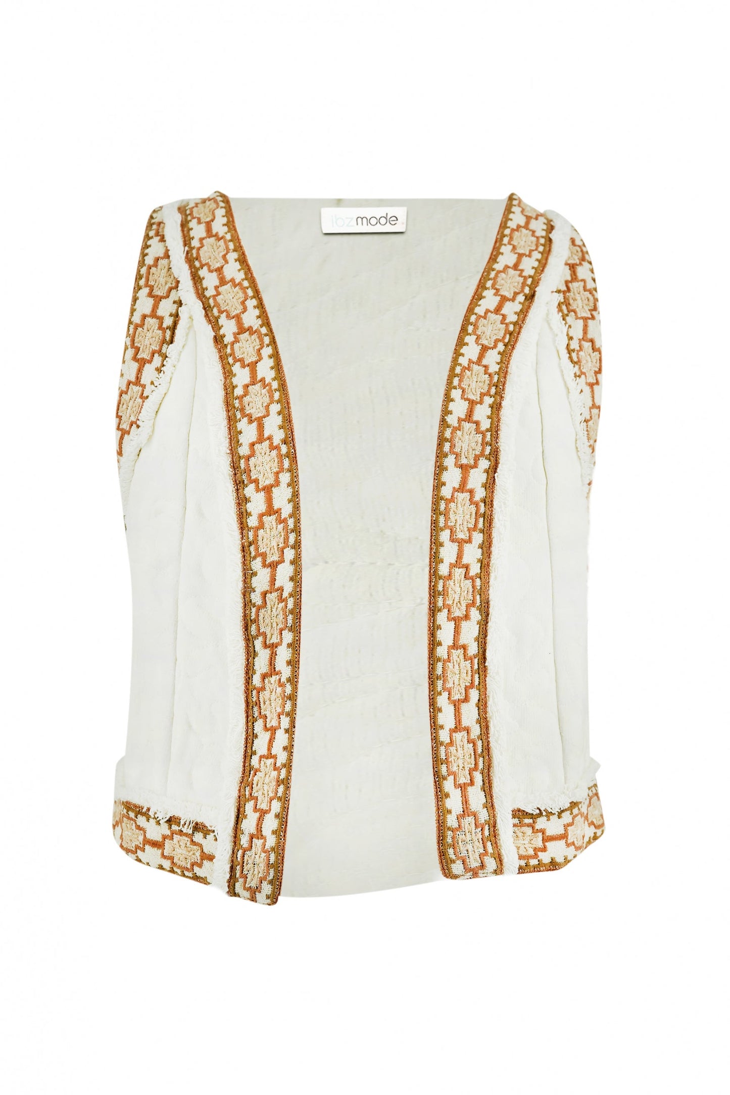 Gilet En Coton | Léger Et Fluide | Détails Brodés Ajourés | Idéal Pour Les Looks Bohèmes D’Été