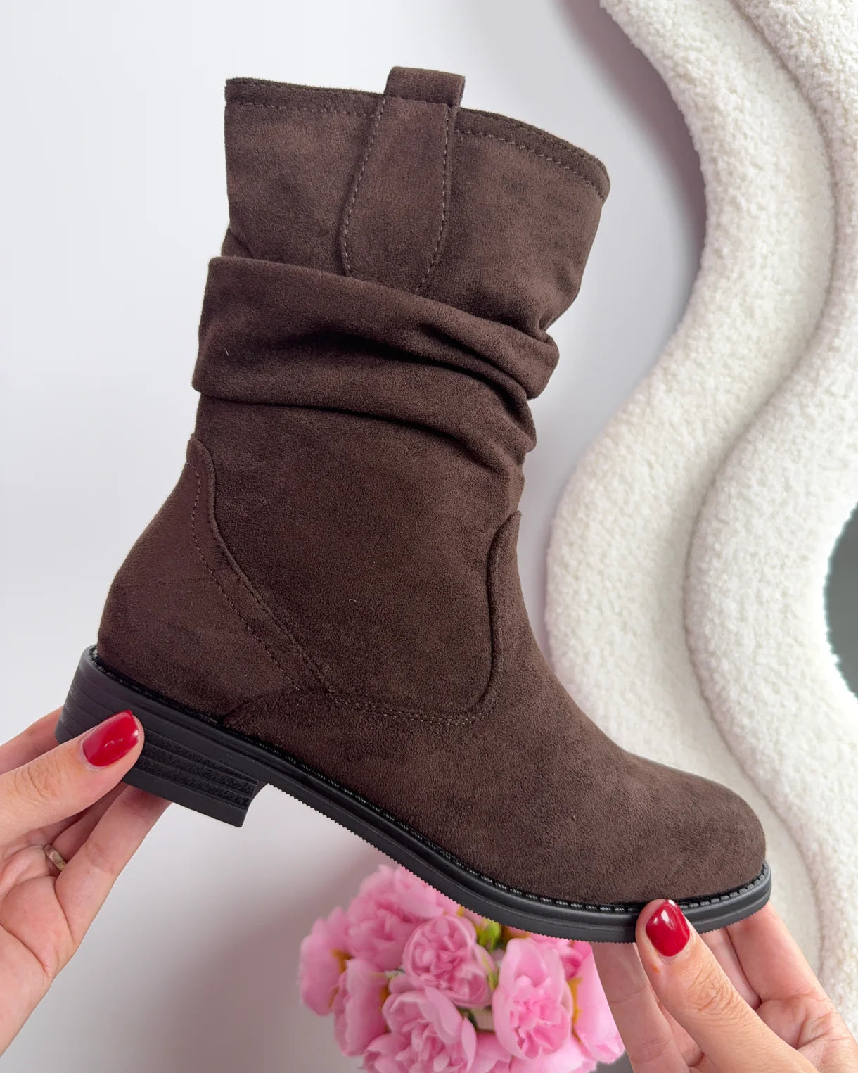 Bottes Femme | Suédine Végane Douce Et Confortable | Parfaites Pour L’Automne Et L’Hiver