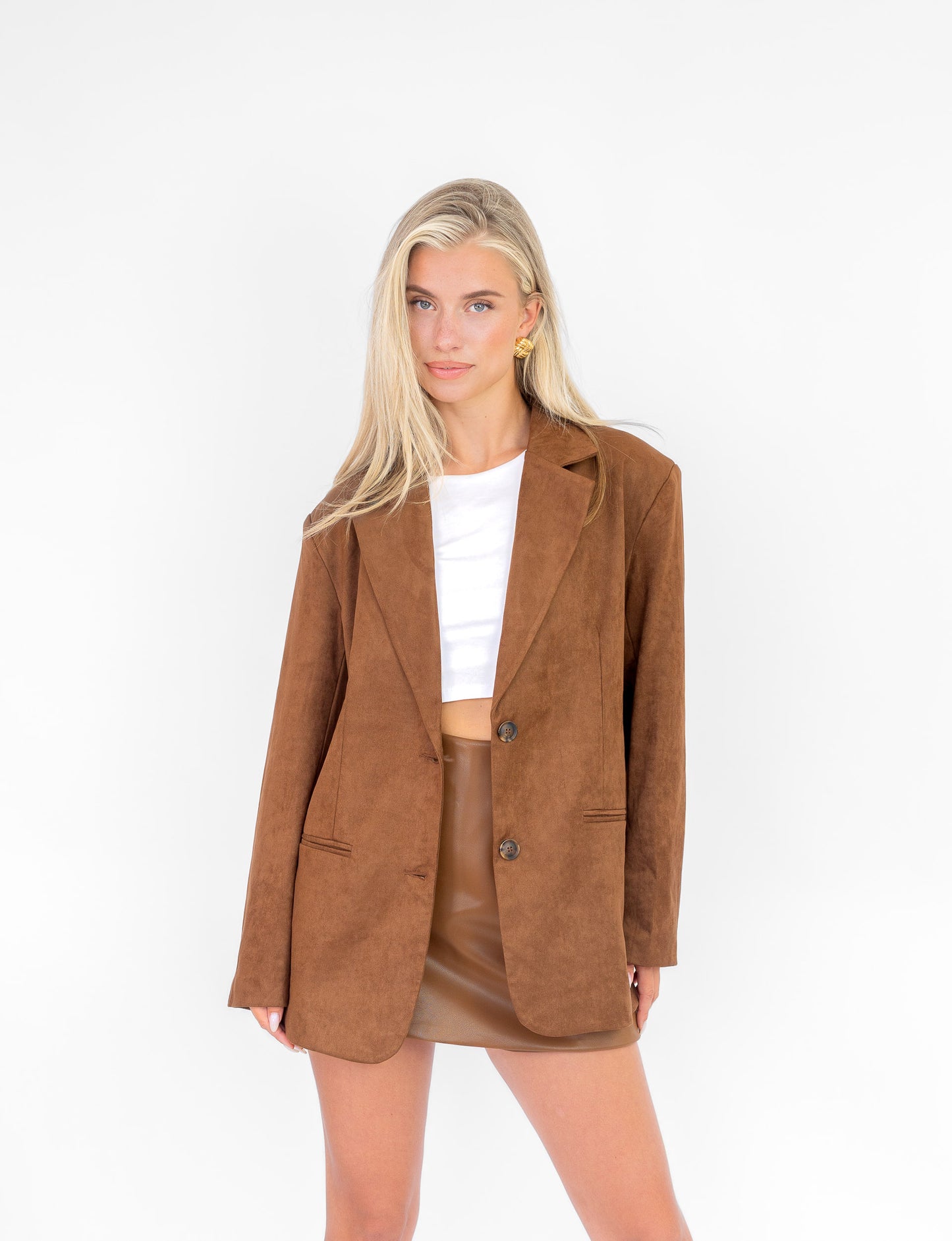 Blazer Femme | Coupe Longue | Stretch Et Confortable | Look Moderne Et Urbain