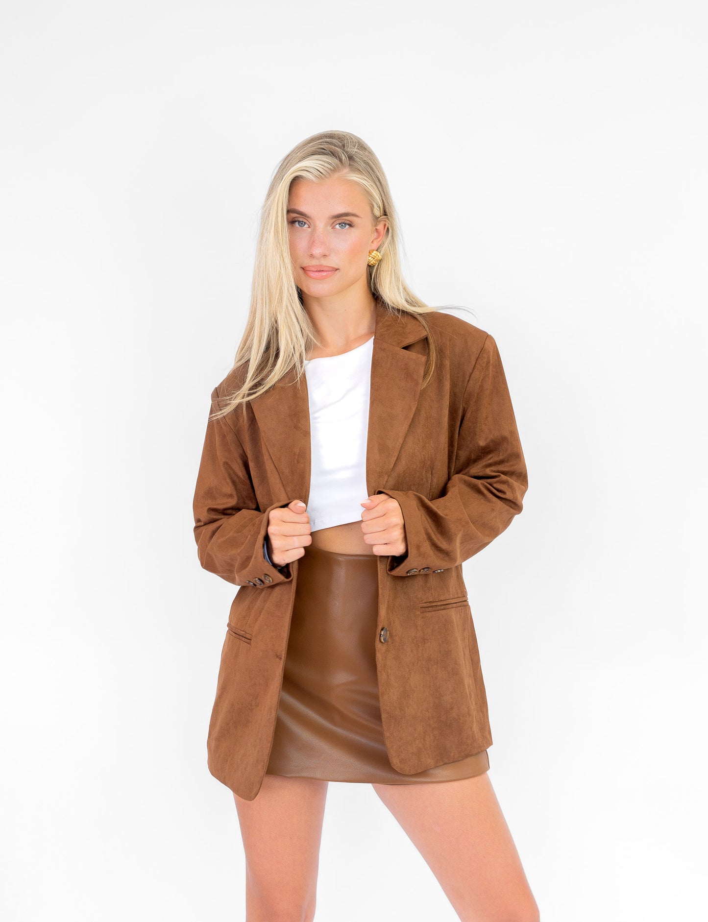 Blazer Femme | Coupe Longue | Stretch Et Confortable | Look Moderne Et Urbain