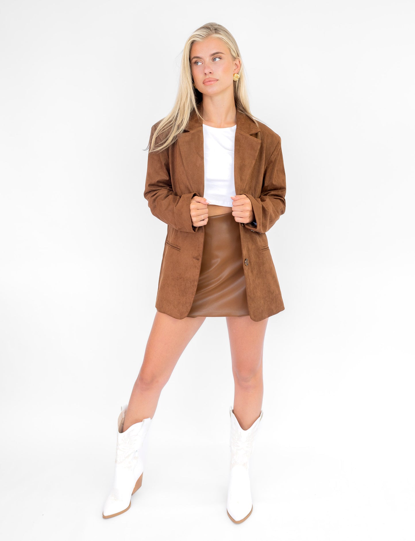 Blazer Femme | Coupe Longue | Stretch Et Confortable | Look Moderne Et Urbain