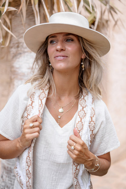 Gilet En Coton | Léger Et Fluide | Détails Brodés Ajourés | Idéal Pour Les Looks Bohèmes D’Été