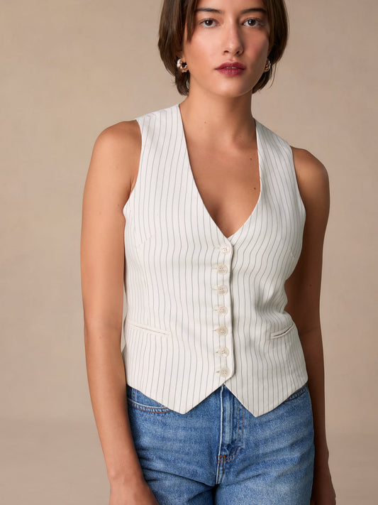 Gilet Sans Manches | Cintré Et Léger | Élégant Et Polyvalent | Idéal Pour Les Soirées D’Été Et Looks Décontractés