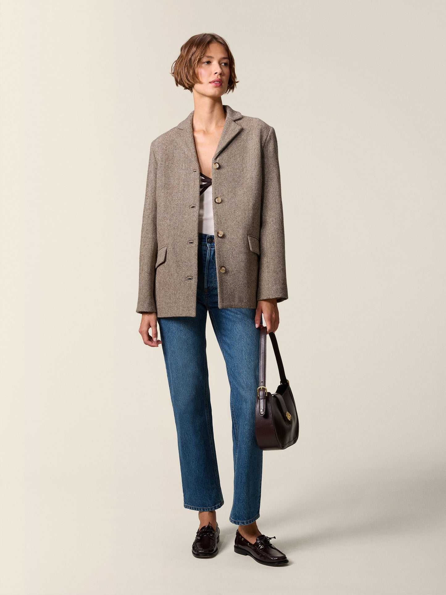 Manteau Droit en Laine