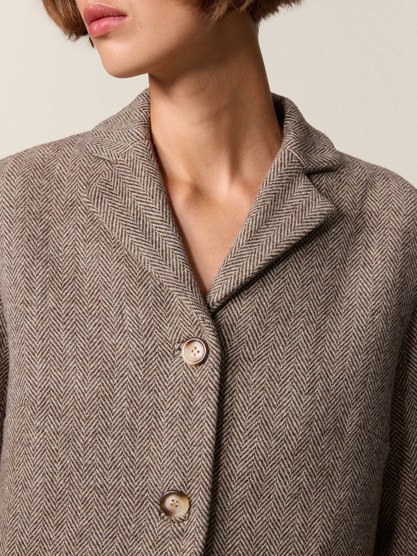 Manteau Droit en Laine