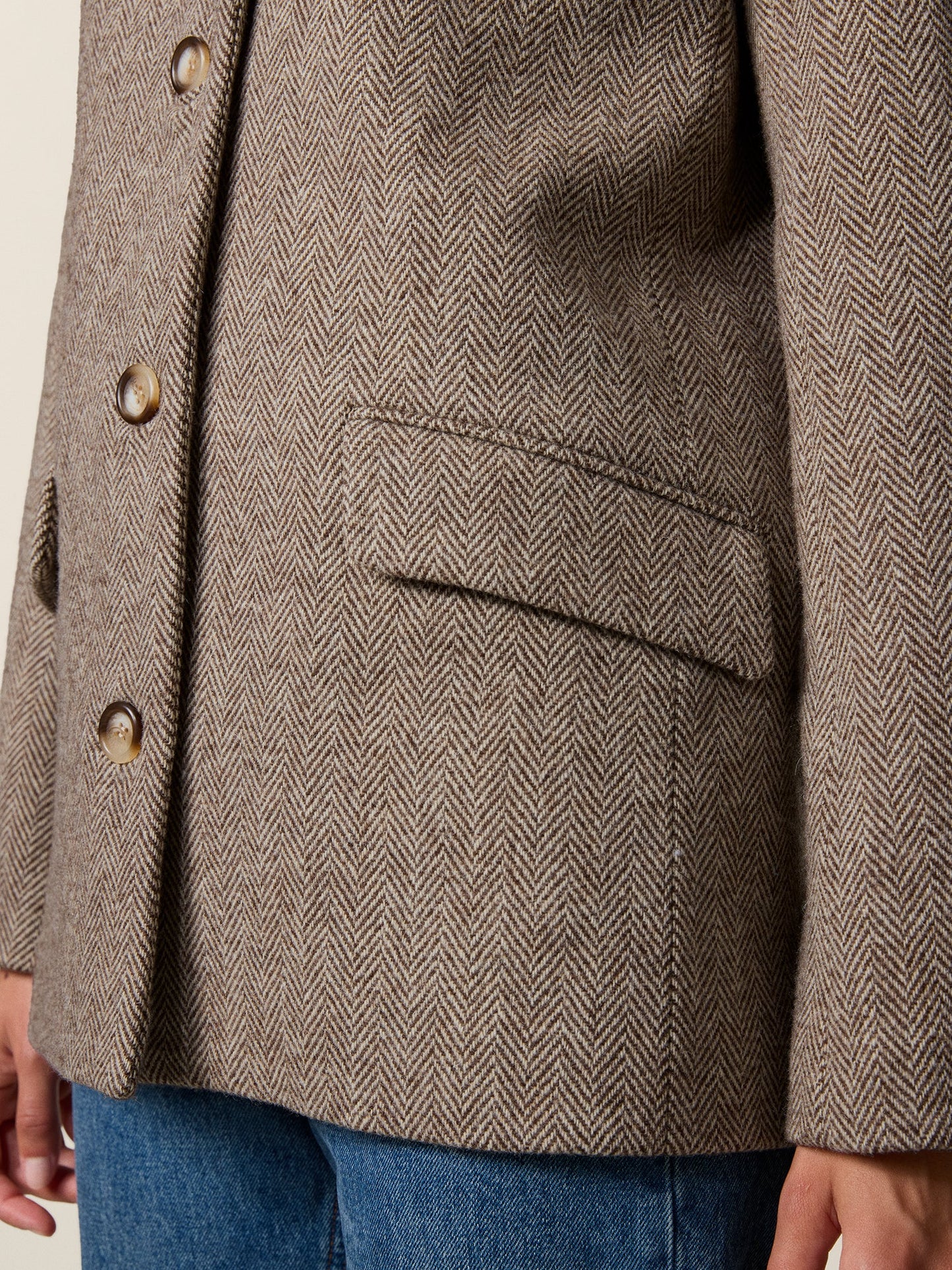 Manteau Droit en Laine