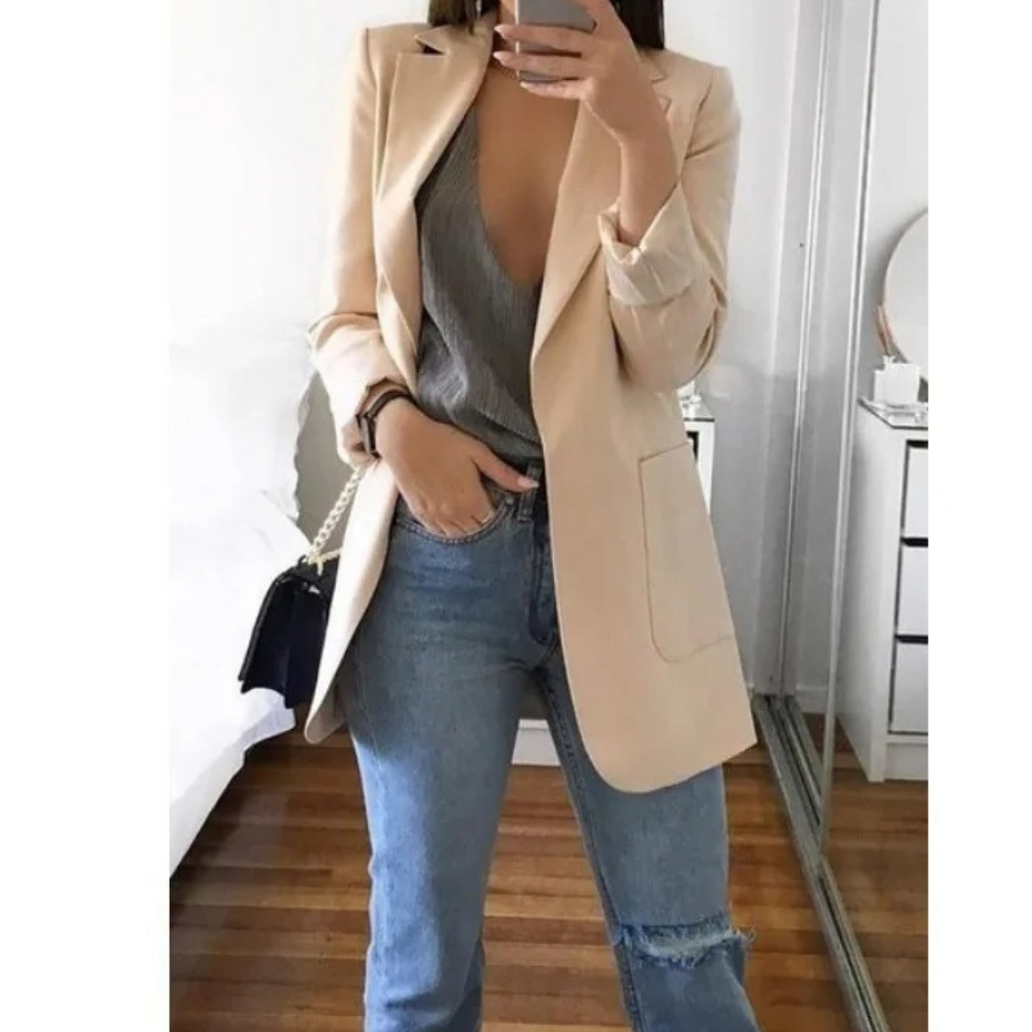 Blazer Femme | Léger Et Structuré | Tissu Respirant Et Moderne Pour Tenue Chic Décontractée