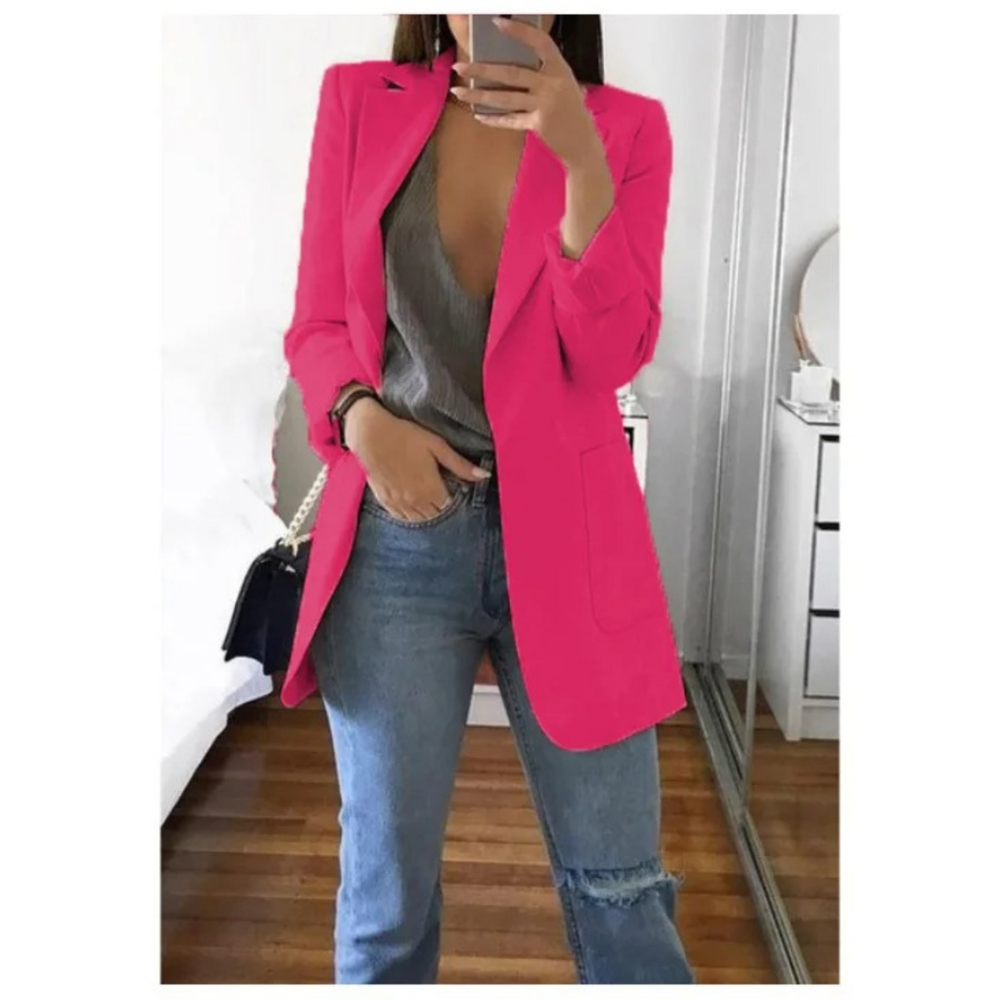 Blazer Femme | Léger Et Structuré | Tissu Respirant Et Moderne Pour Tenue Chic Décontractée