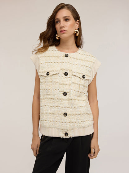 Gilet Sans Manches Texturé