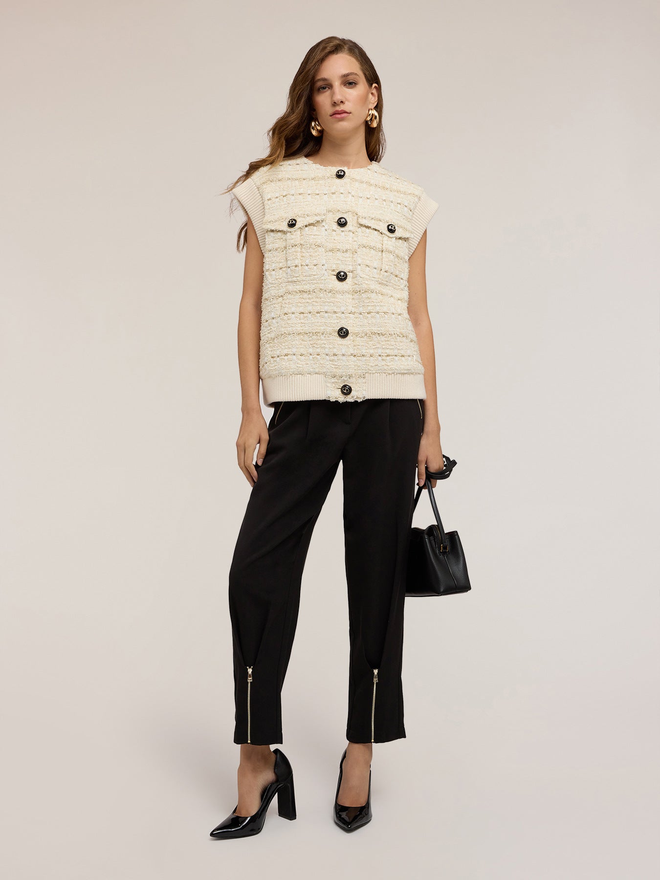 Gilet Sans Manches Texturé