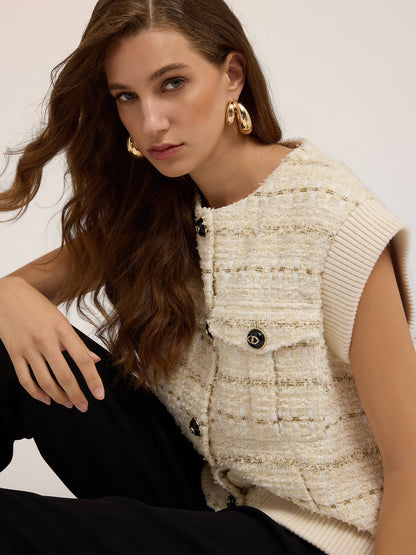 Gilet Sans Manches Texturé