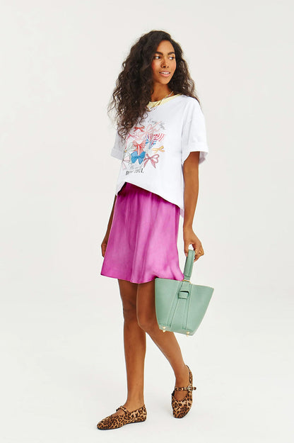 Jupe En Viscose | Courte Et Légère | Coupe Fluide Et Colorée | Parfaite Pour L’Été Et Les Looks Décontractés