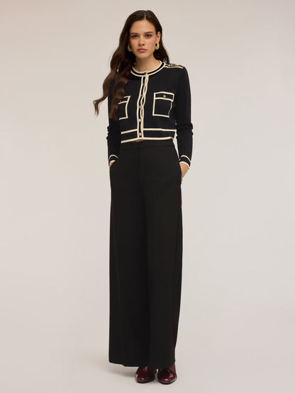 Cardigan Bordures Contrastantes