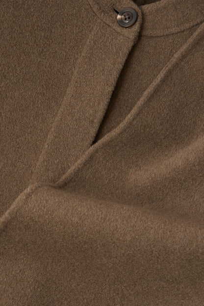 Manteau Femme | Coupe Ample Et Élégante | En Laine Avec Col Écharpe Intégré