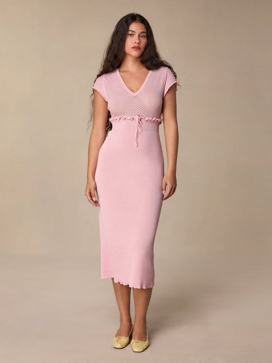 Robe Midi | Maille Fine et Féminine | Idéale pour les Soirées Élégantes