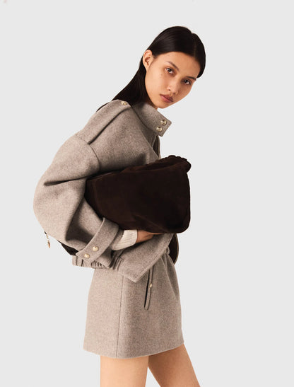 Veste Femme | Coupe Courte En Laine Mélangée | Style Urbain Et Structuré Pour L’Hiver