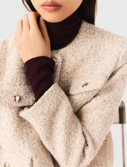 Veste Femme | Style Tweed Élégant Et Structuré | Parfaite Pour Un Look Chic Quotidien