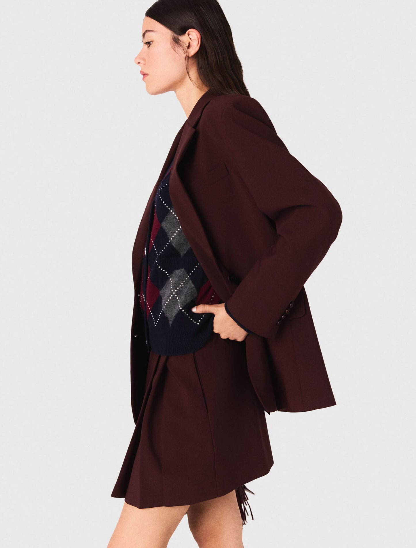 Manteau Ceinturé Oversize en Laine