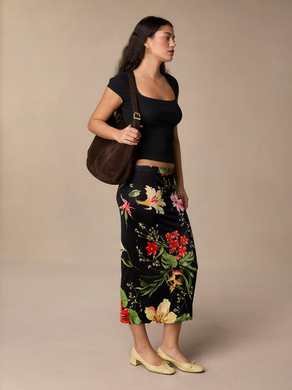 Jupe Longue | Imprimé Floral Coloré | Élégante Et Féminine | Idéale Pour L’Été Et Les Soirées