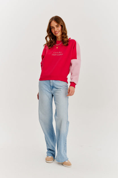 Sweat En Coton | Bicolore Décontracté | Coupe Ample Et Confortable | Parfait Pour Les Journées Casual