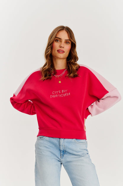 Sweat En Coton | Bicolore Décontracté | Coupe Ample Et Confortable | Parfait Pour Les Journées Casual