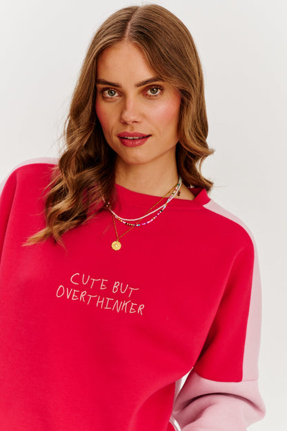 Sweat En Coton | Bicolore Décontracté | Coupe Ample Et Confortable | Parfait Pour Les Journées Casual