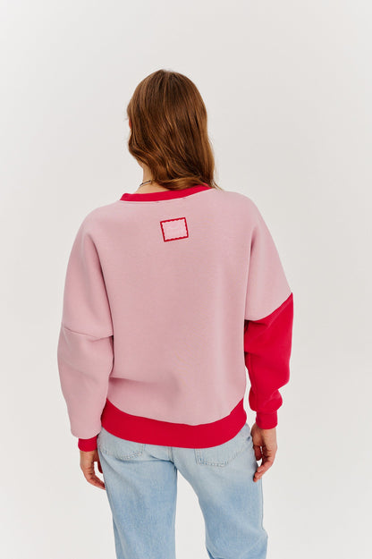 Sweat En Coton | Bicolore Décontracté | Coupe Ample Et Confortable | Parfait Pour Les Journées Casual