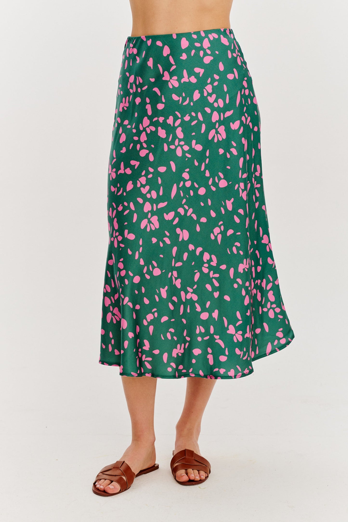 Jupe En Viscose | Midi Fluide Et Légère | Imprimé Floral Féminin | Parfaite Pour Les Looks Quotidiens Et Décontractés