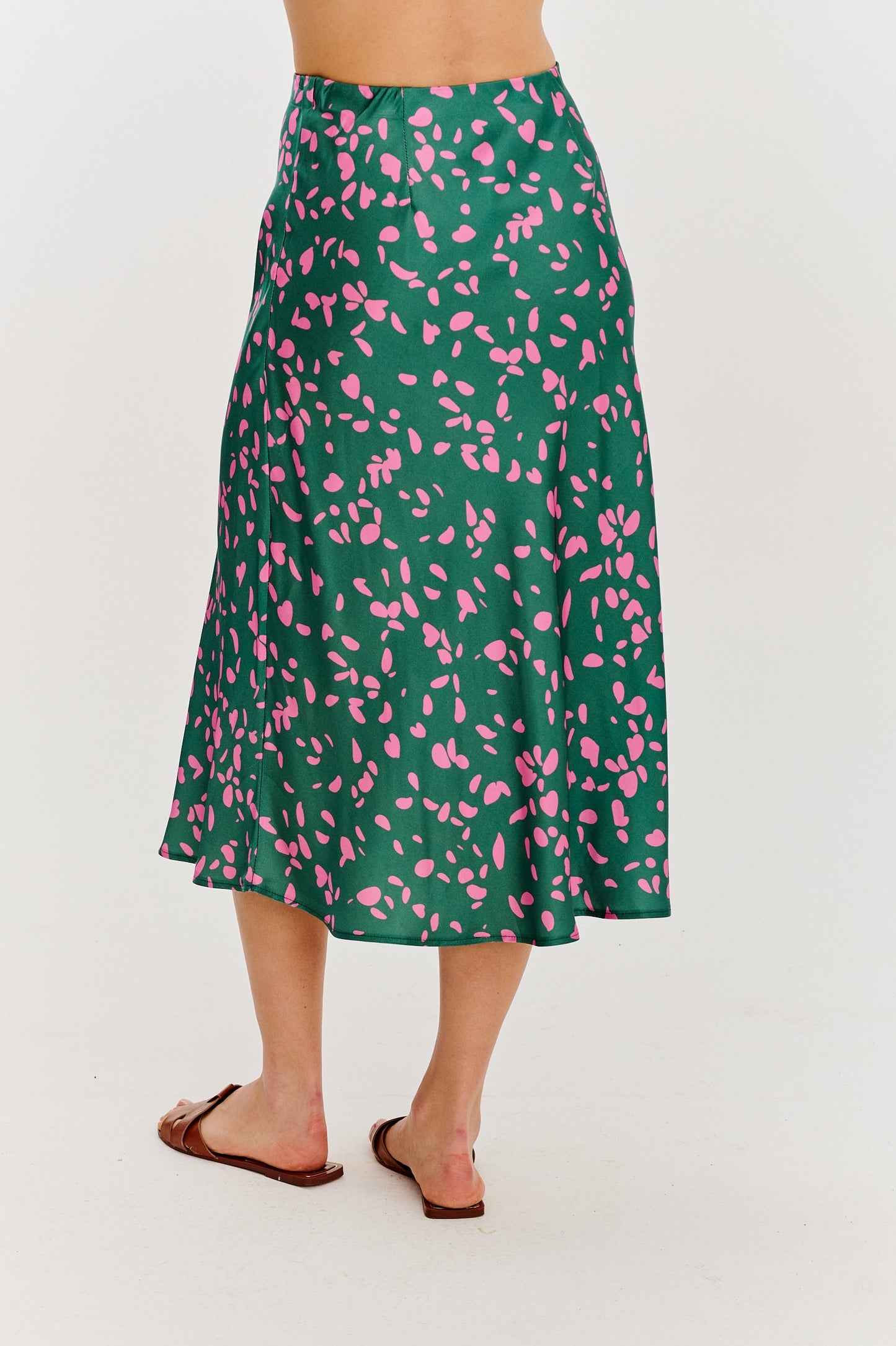 Jupe En Viscose | Midi Fluide Et Légère | Imprimé Floral Féminin | Parfaite Pour Les Looks Quotidiens Et Décontractés