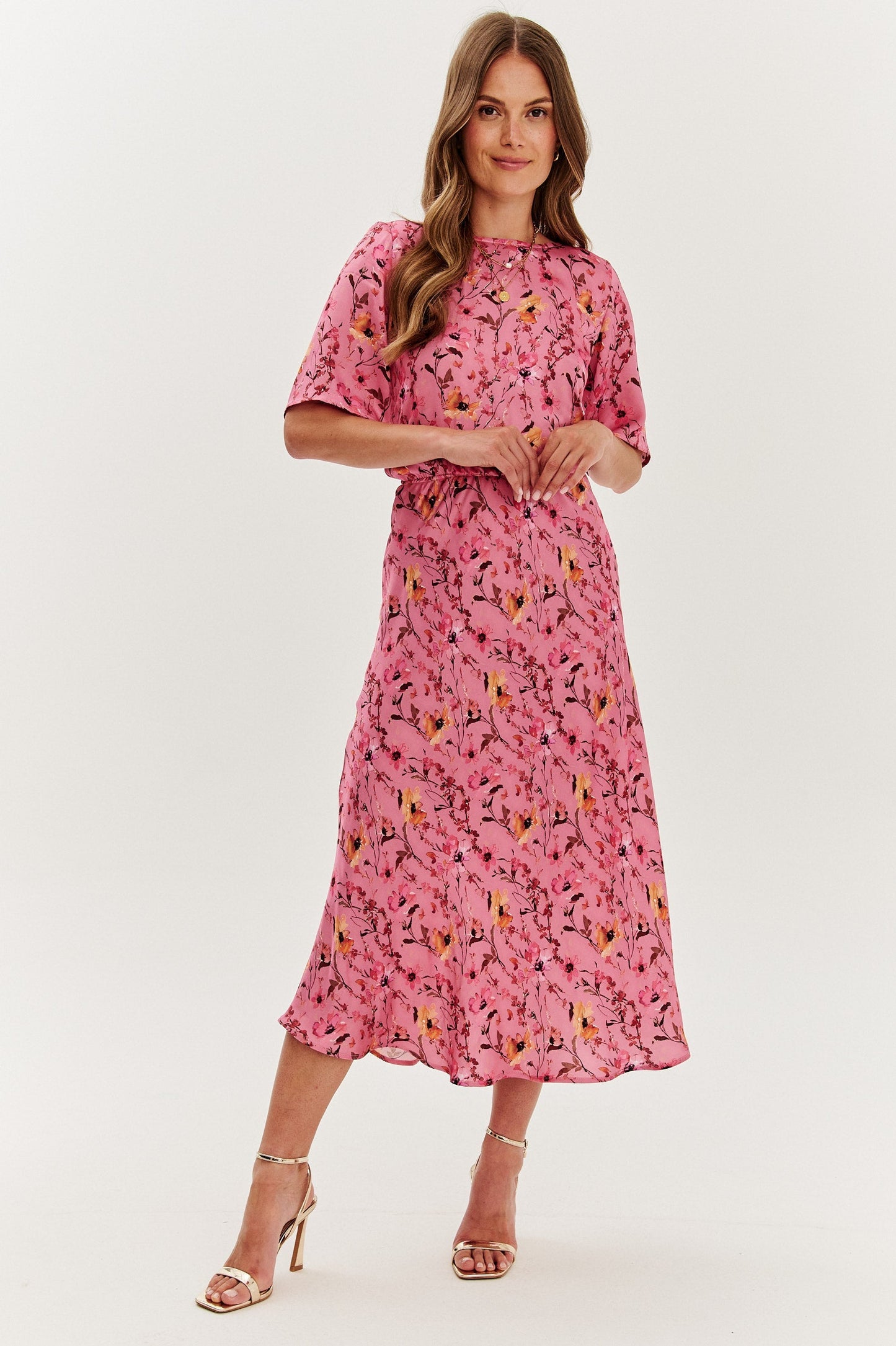 Robe En Viscose | Fluide Et Légère | Imprimé Floral Élégant | Parfaite Pour Les Mariages Et Les Événements D’Été