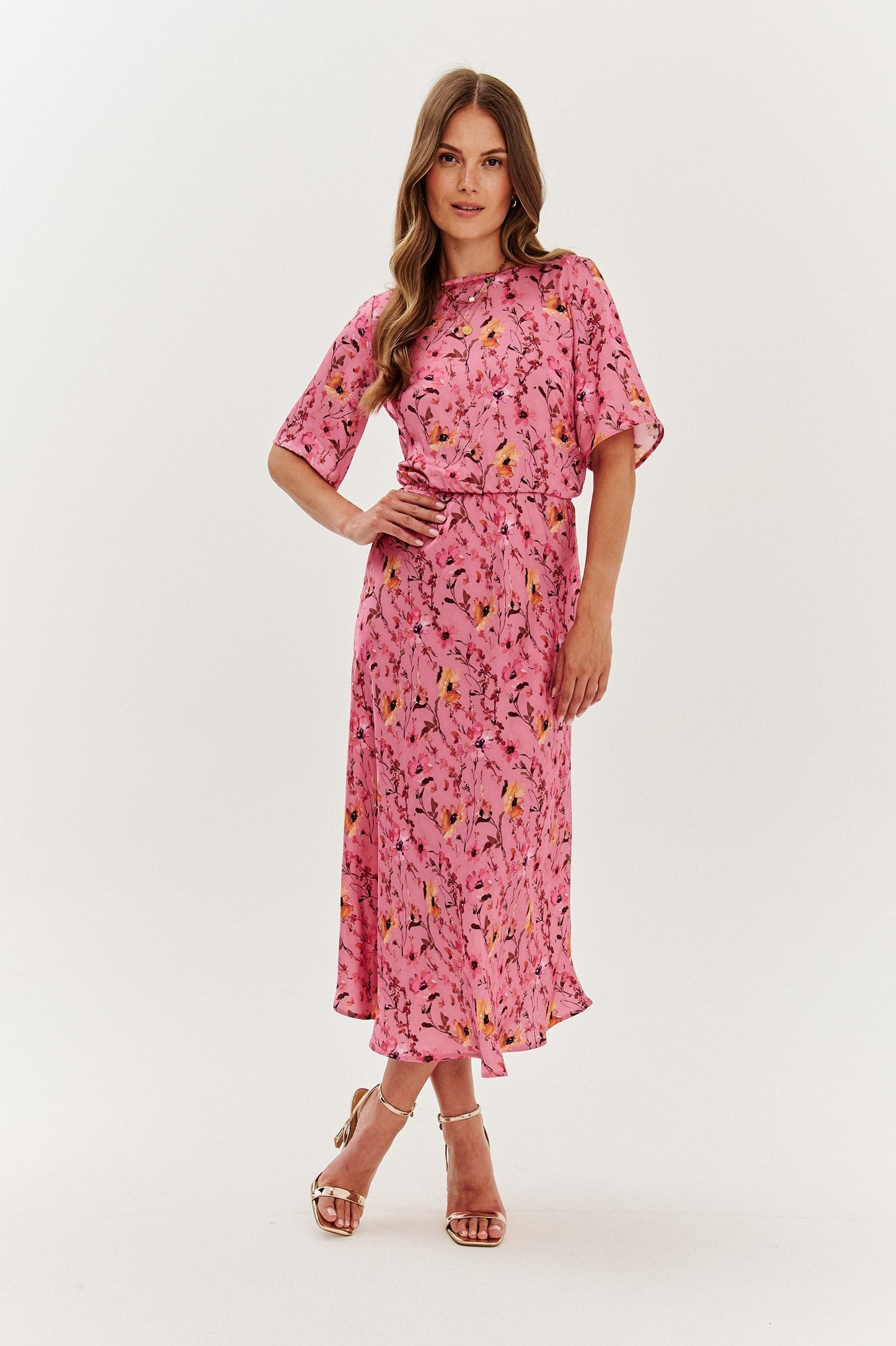 Robe En Viscose | Fluide Et Légère | Imprimé Floral Élégant | Parfaite Pour Les Mariages Et Les Événements D’Été