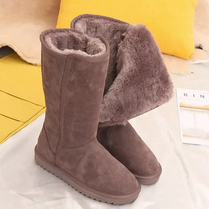 Bottes Femme | Effet Suédé Synthétique | Chaudes Et Confortables | Pour L’Hiver Et Le Cocooning