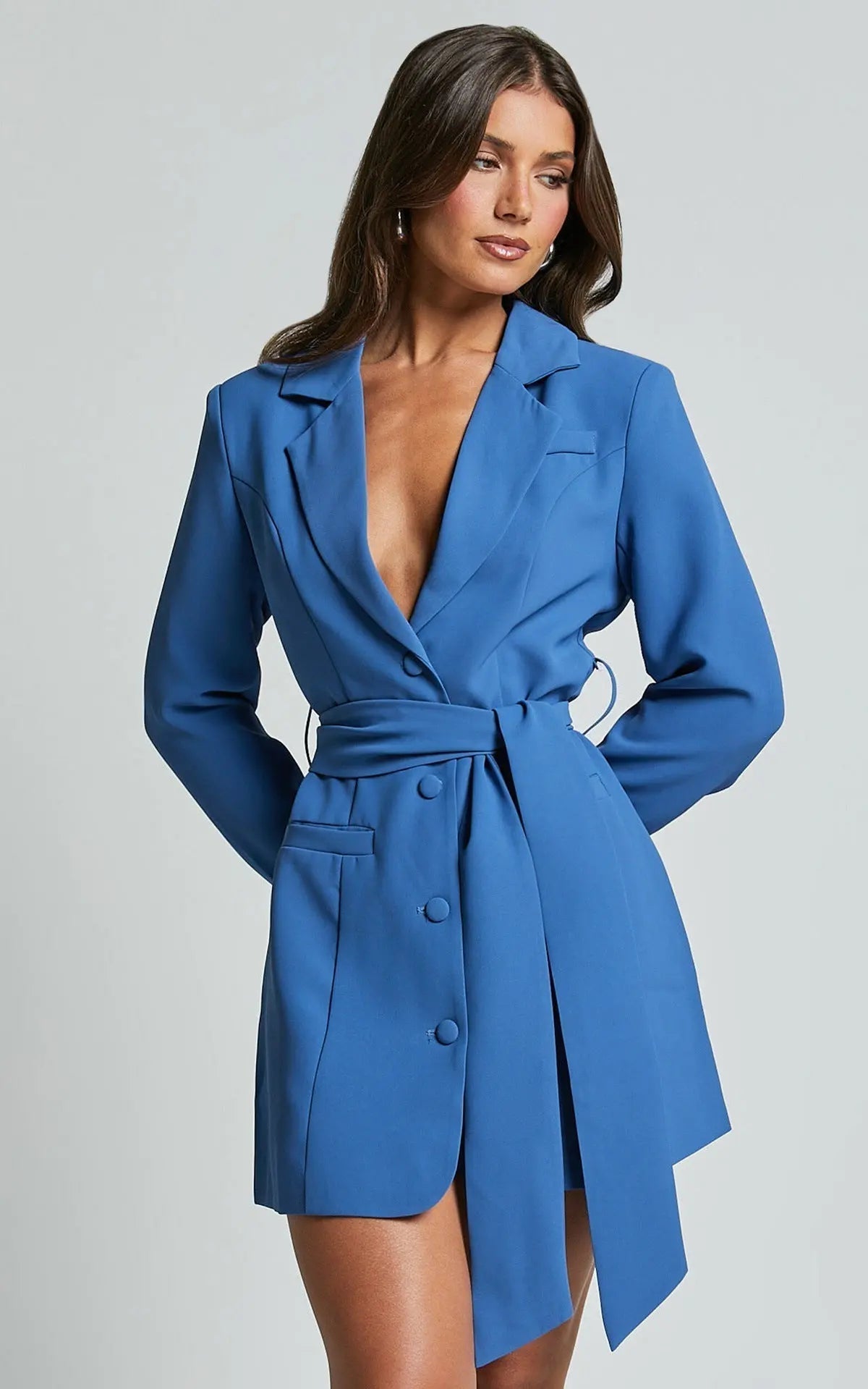 Robe Blazer Femme | Ceinturée Et Élégante | Parfaite Pour Les Soirées Ou Événements Habillés
