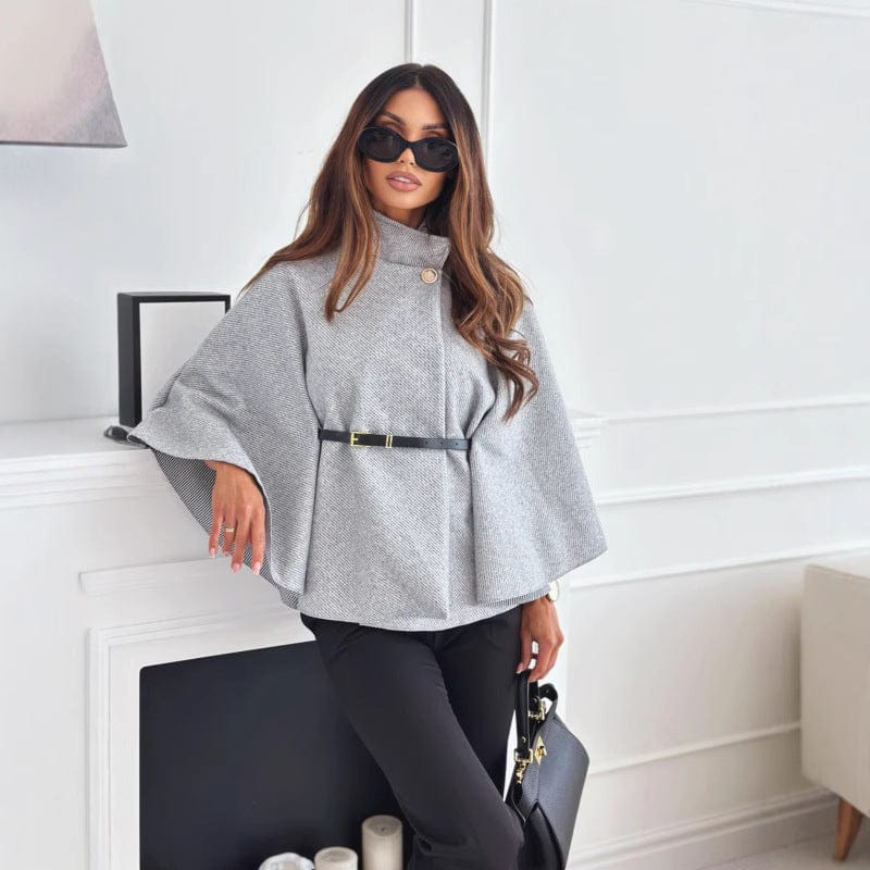 Cape Élégante Ceinturée | Silhouette Fluide Et Structurée | Idéale Pour L’Automne Et La Mi-Saison