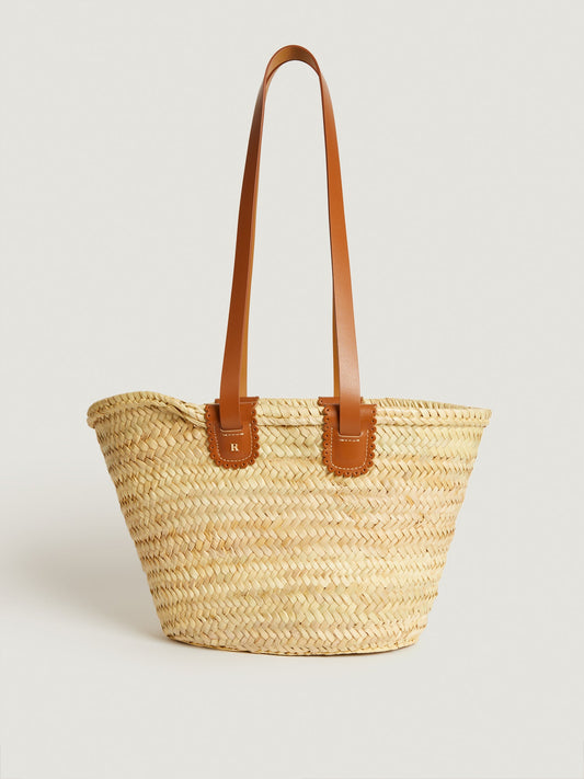 Sac Cabas Femme | Paille et Cuir | Idéal pour un Look Estival Bohème Chic