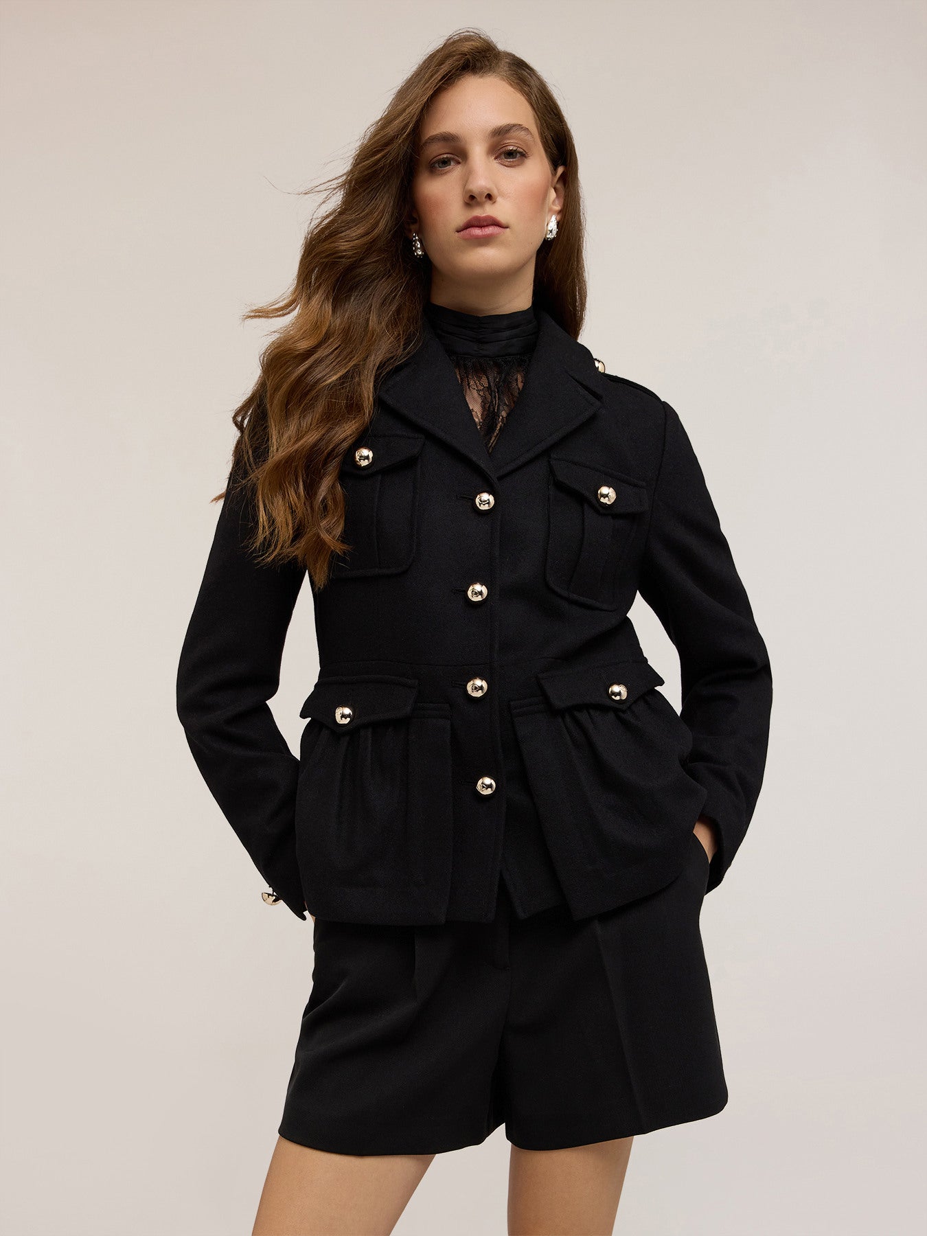 Veste Boutons Dorés