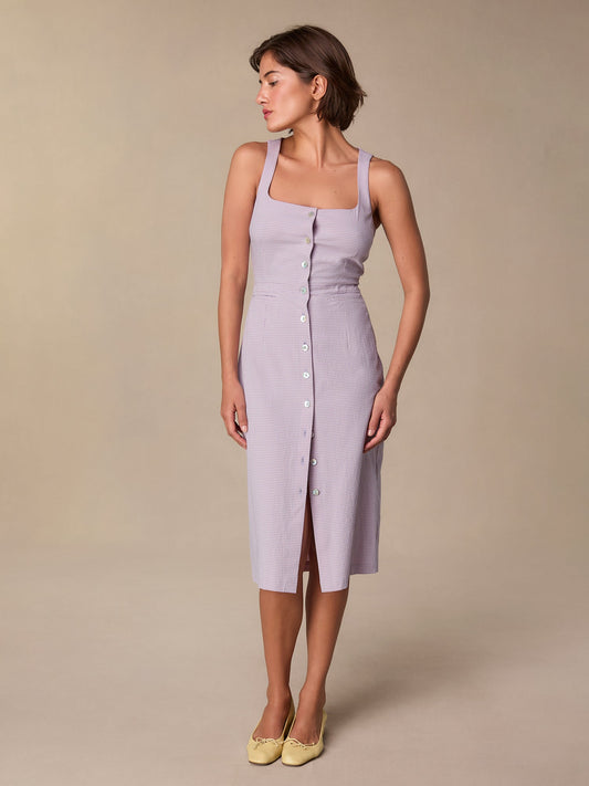 Robe Boutonnée À Bretelles | Élégante & Décontractée | Été & Sorties Urbaines