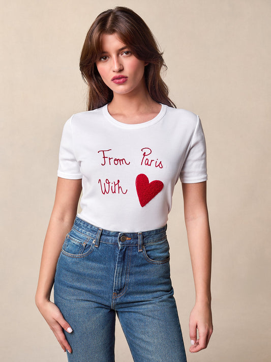 T-shirt Brodé | Doux & Romantique | Looks Décontractés & Quotidiens
