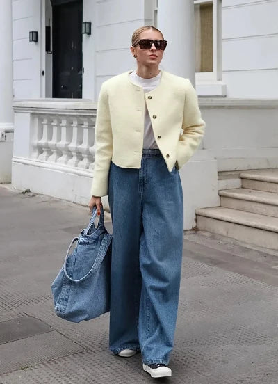 Manteau Court Femme | Coupe Minimaliste Et Élégante | Idéal Pour Un Look Chic Et Épuré En Hiver