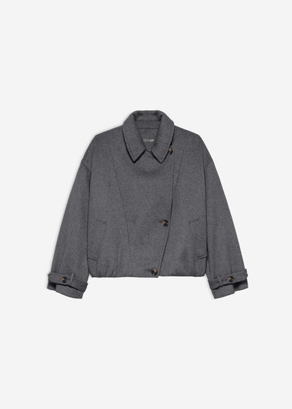 Veste Courte En Laine Mélangée