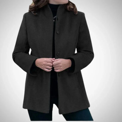 Manteau Court Femme | Laine Mélangée | Confortable Et Moderne | Pour Les Matinées Fraîches